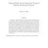 Optimal policies for the sizing and timing of software maintenance projects