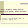 Optimal topology exploration for application-specific 3D architectures