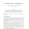 Optimization of Convex Risk Functions