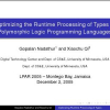 Optimizing the Runtime Processing of Types in Polymorphic Logic Programming Languages
