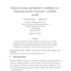 Option pricing and implied volatilities in a 2-hypergeometric stochastic volatility model