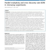 Parallel multiplicity and error discovery rate (EDR) in microarray experiments