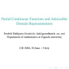 Partial Continuous Functions and Admissible Domain Representations