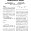 Partial task assignment of task graphs under heterogeneous resource constraints