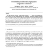 Partitioning mathematical programs for parallel solution