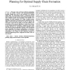 Partner Selection and Production-distribution Planning for Optimal Supply Chain Formation