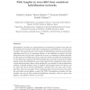 Path lengths in tree-child time consistent hybridization networks