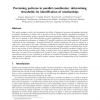 Perceiving patterns in parallel coordinates: determining thresholds for identification of relationships
