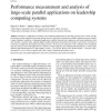 Performance measurement and analysis of large-scale parallel applications on leadership computing systems