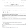 Periodic Fox production harvesting models with delay