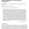 Peripheral participation in video-mediated communication