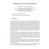 Philosophy and IT for Knowledge Management