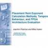 Placement rent exponent calculation methods, temporal behaviour and FPGA architecture evaluation