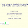 Planar Graphs: Logical Complexity and Parallel Isomorphism Tests