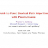 Point-to-Point Shortest Path Algorithms with Preprocessing
