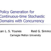 Policy Generation for Continuous-time Stochastic Domains with Concurrency