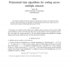 Polynomial-time algorithms for coding across multiple unicasts