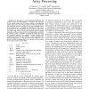 Positioning in Wireless Sensor Networks Using Array Processing