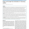 Power and sample size estimation in microarray studies
