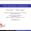 Power Permutations in Dimension 32