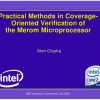 Practical methods in coverage-oriented verification of the merom microprocessor