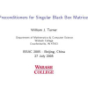 Preconditioners for singular black box matrices