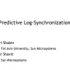 Predictive log-synchronization