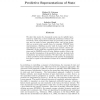 Predictive Representations of State
