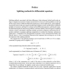 Preface: Splitting methods for differential equations