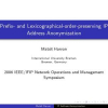 Prefix- and Lexicographical-order-preserving IP Address Anonymization