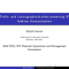Prefix- and Lexicographical-order-preserving IP Address Anonymization