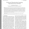 Pricing and Dimensioning Competing Large-Scale Service Providers
