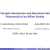 Principal intersection and bernstein-sato polynomial of an affine variety