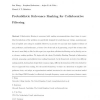 Probabilistic relevance ranking for collaborative filtering