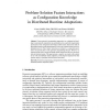 Problem-Solution Feature Interactions as Configuration Knowledge in Distributed Runtime Adaptations