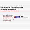 Problems of Consolidating Usability Problems