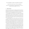 Process Algebra Models of Population Dynamics