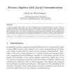 Process Algebra with Local Communication