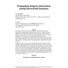 Propagating Integrity Information among Interrelated Databases