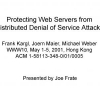 Protecting web servers from distributed denial of service attacks