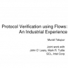Protocol verification using flows: An industrial experience
