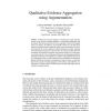 Qualitative Evidence Aggregation using Argumentation