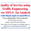 Quality of Service Using Traffic Engineering over MPLS: An Analysis