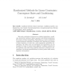 Randomized Methods for Linear Constraints: Convergence Rates and Conditioning