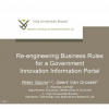 Re-engineering Business Rules for a Government Innovation Information Portal