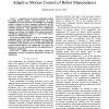 Real-Time Population Based Optimization for Adaptive Motion Control of Robot Manipulator