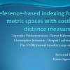 Reference-based indexing for metric spaces with costly distance measures