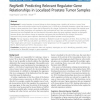 RegNetB: Predicting Relevant Regulator-Gene Relationships in Localized Prostate Tumor Samples
