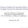 Relevance Feedback for Association Rules by Leveraging Concepts from Information Retrieval