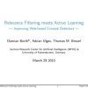 Relevance filtering meets active learning: improving web-based concept detectors